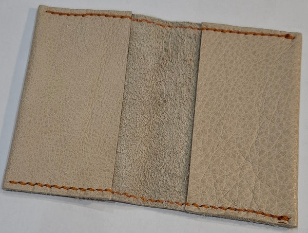 Handstitched Leather Folded Double Card Holder