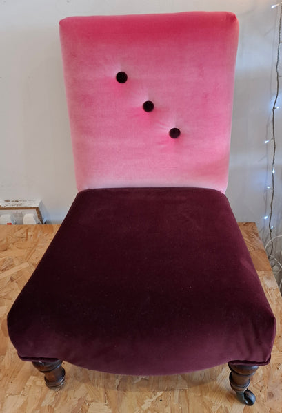Vintage Mini Cocktail / Child's chair in luxury velvet