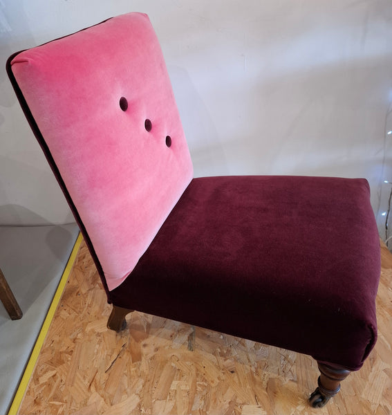 Vintage Mini Cocktail / Child's chair in luxury velvet