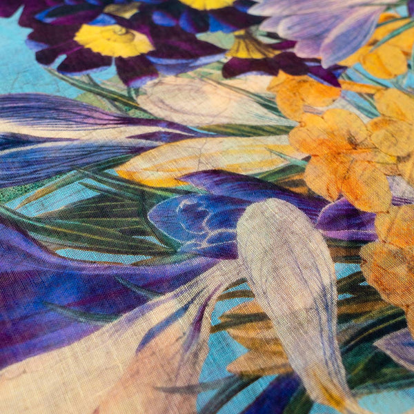 Linen/Cotton Scarf - Spring Flora