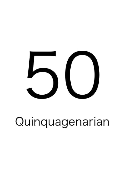 Adult Number Card